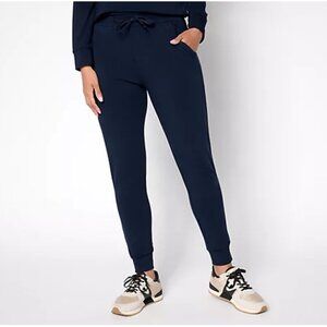 Cozy Earth Brushed Viscose Bamboo Jogger in Navy - M